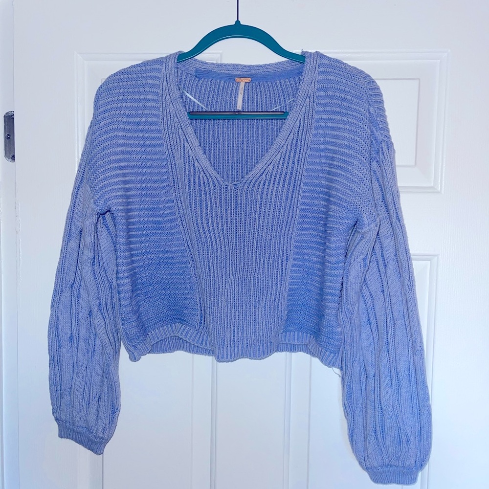 Free People When It Rains V-Neck Sweater